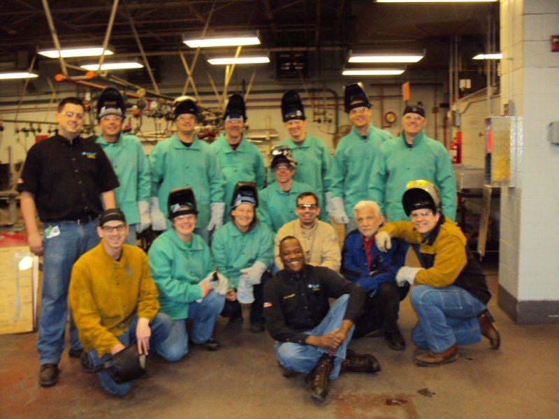 Station 4 MFD firefighters and Welding instructors and students