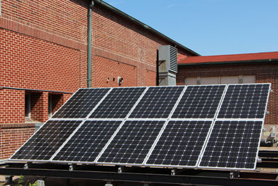 Solar panels on Dunwoody rooftop