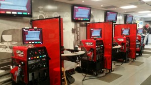 Virtual welding stations housed in the Careers in Welding trailer