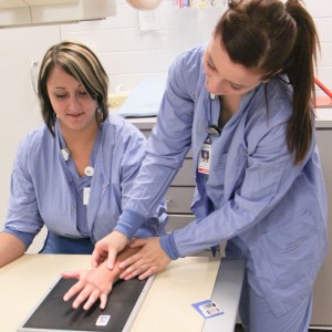 Rad Tech students learn during their clinical rotation at North Memorial Hospital. 