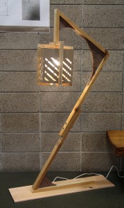 Photo of student-designed floor lamp