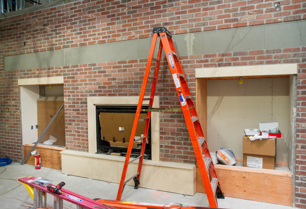 Image of Welcome Center under construction.