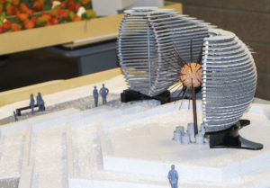 A student model for the fountain enclosure. 