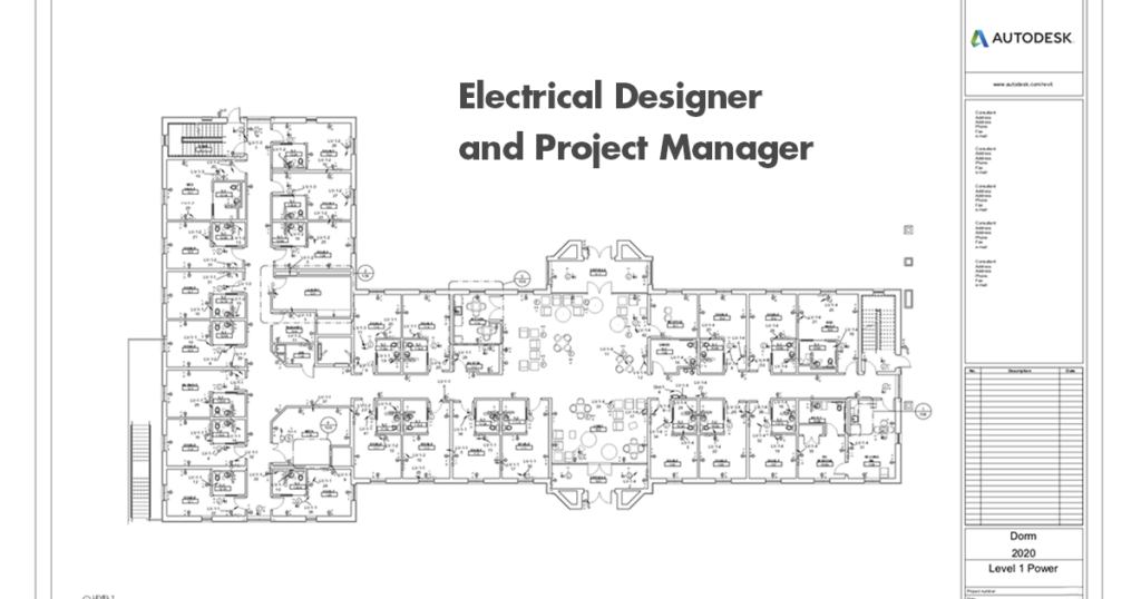 Electrical Design plans created on AUTODESK