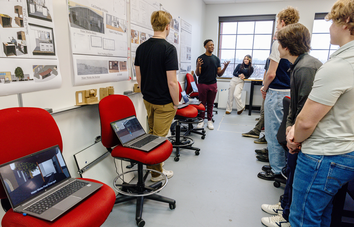 School of Design students participate in final reviews with peers, faculty, and industry professionals.