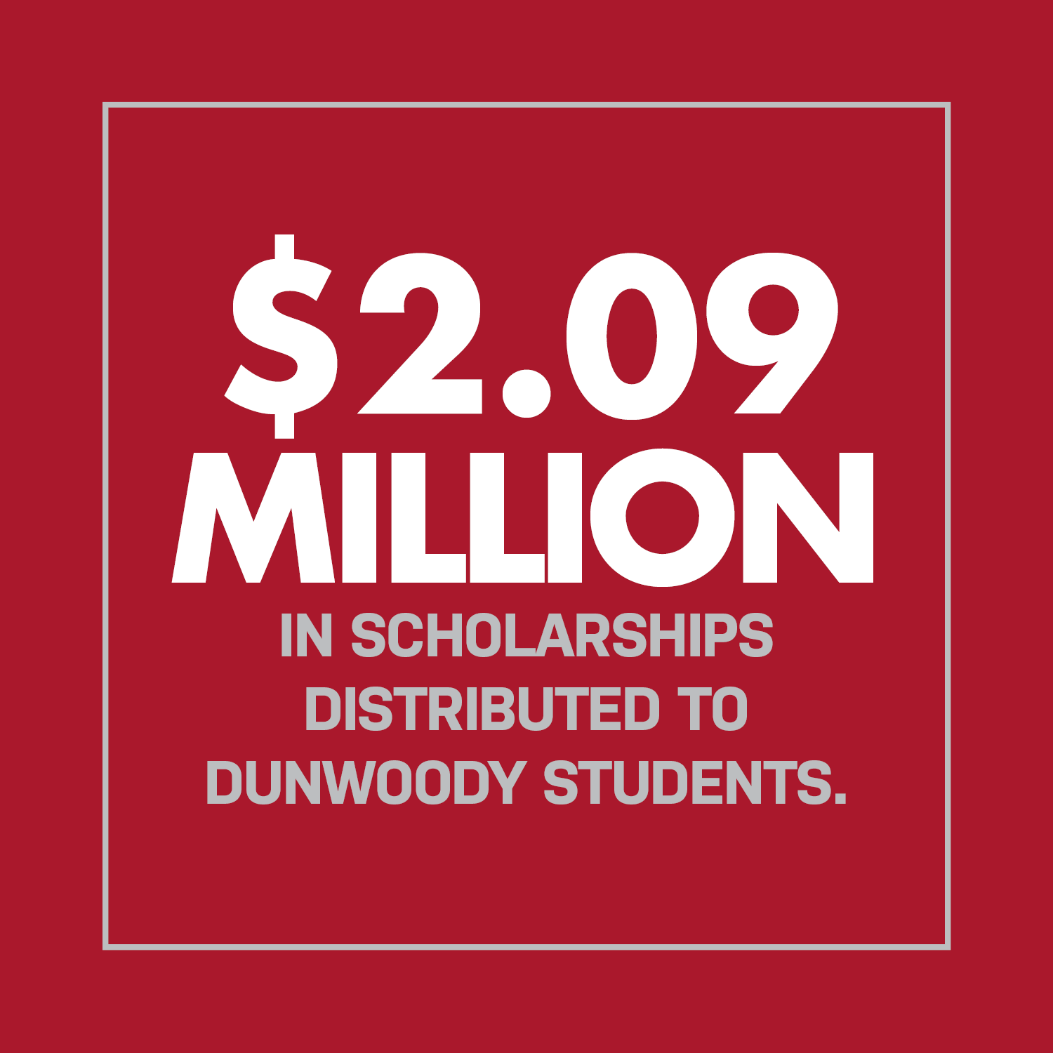 $2.09 Million Scholarships Distributed to Dunwoody Students.