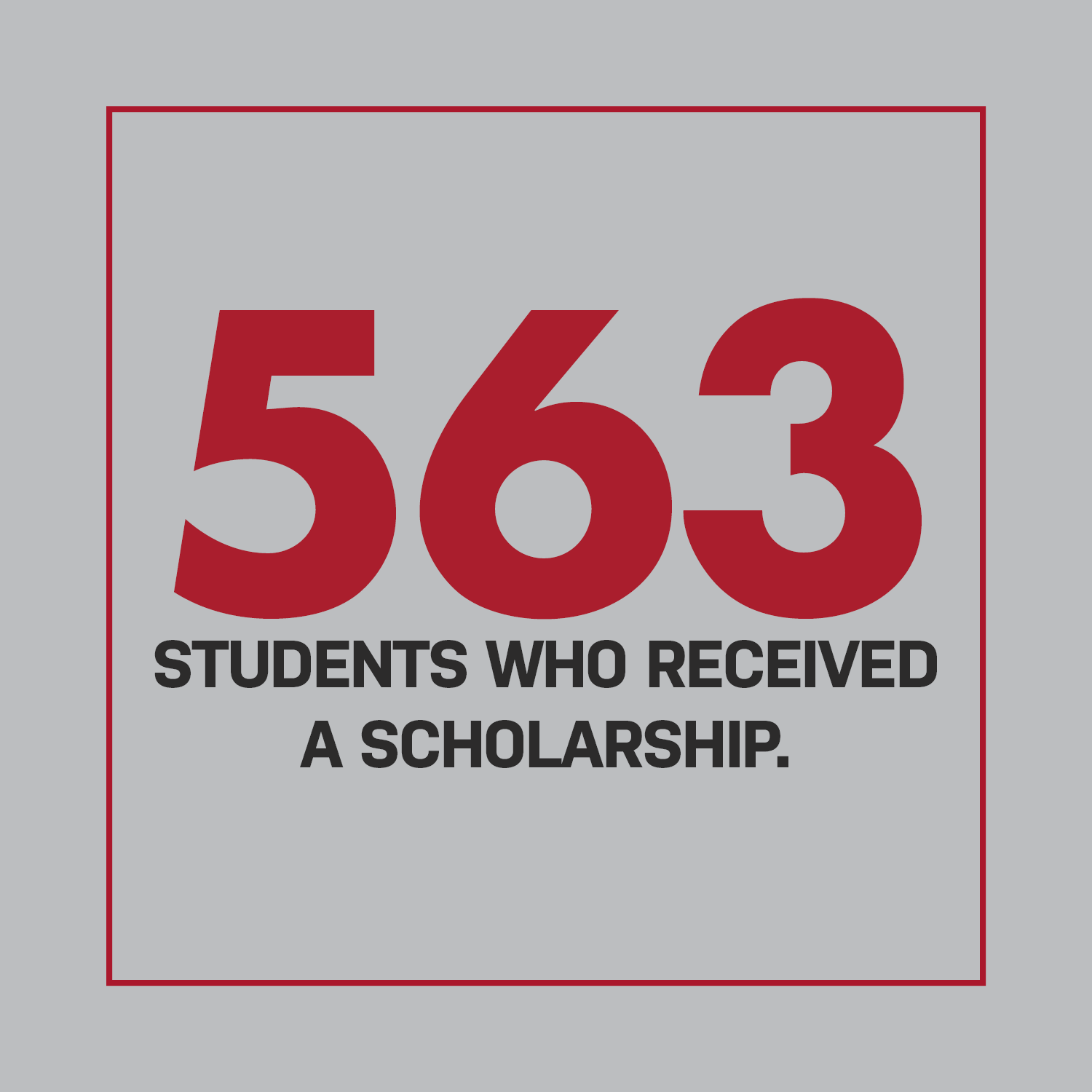 563 Students Who Received a Scholarshipl