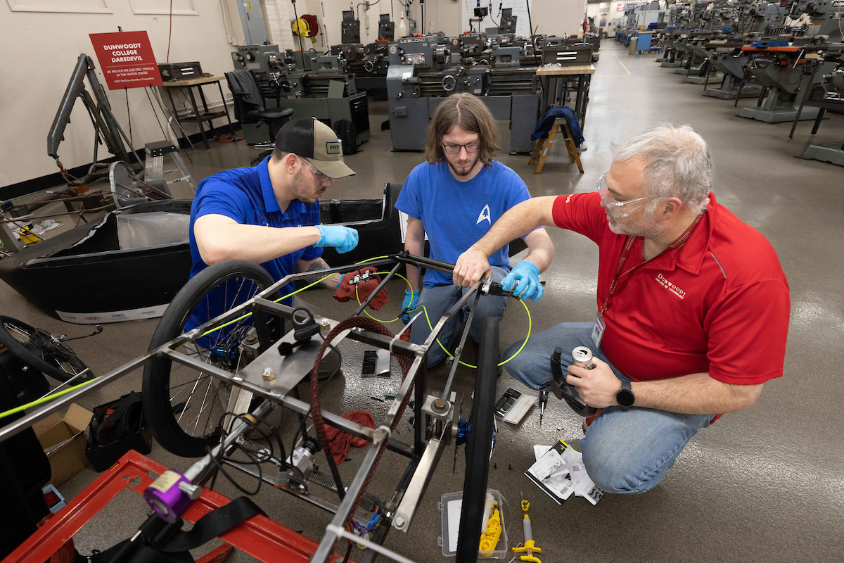 Automation & Controls Engineering students developed a experimental vehicle for the Shell Eco Marathon competition